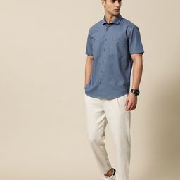 Mr Bowerbird Men Premium Solid Casual Shirt-image-93