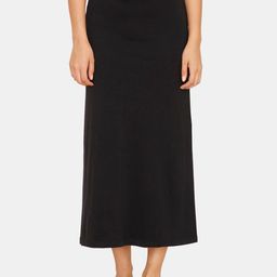 Zivame Black Straight Midi Skirt-image-77