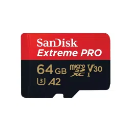 SanDisk Extreme PRO microSDXC Memory Card UHS-I Red & Black 64 GB, SDSQXCU-064G-GN6MA-41