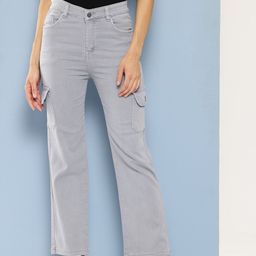 Aarika Women Solid Cargo Style Jeans-image-42