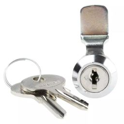 RS PRO Cabinet Lock, 20 mm Panel-to-Tongue, 17.2 x 14.2 mm Cutout, Key Unlock Model No 1461807-48
