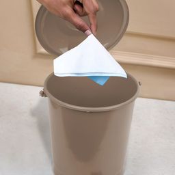 Kuber Industries Beige & Brown 3-Pcs Swinging Lid Wet & Dry Dustbins-41