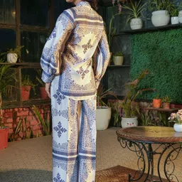 DESIGN BYSG Printed Satin Tunic & Trouser Co-Ord Set image 5