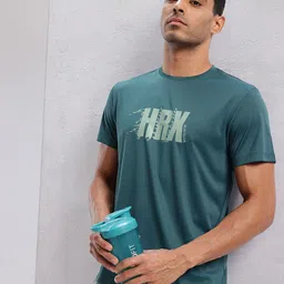 HRX by Hrithik Roshan Rapid-dry Brand Logo Print Running T-shirt-image-87