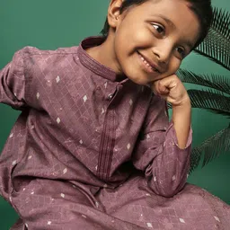 Sangria Boys Woven Silk Kurta with Salwar-picture-34