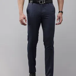 Arrow Men Textured Tailored Fit Formal Trousers-picture-38