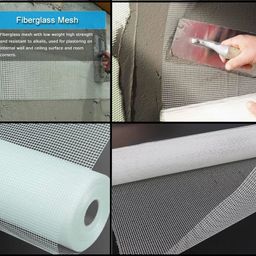 Tjikko Fiber Mesh Glass Coated Roll 1 Meter width x 50 Meter Length, 45 Gsm for Waterproofing, Roof/Crack Patch/Wall Repair, Wall Coating, Plastering mesh, Chicken mesh, Murga Jali image 5