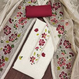 SAINOOR Printed Pure Silk Semi-Stitched Dress Material-image-57
