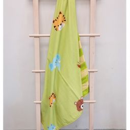 Little By Little Jungle Love Organic Cotton Baby Dohar Blanket - Green-13