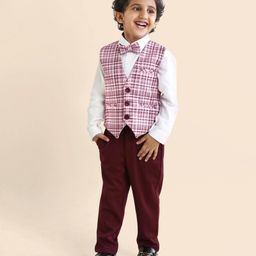 Robo Fry Cotton Lycra Full Sleeves Party Suits -Maroon-picture-33