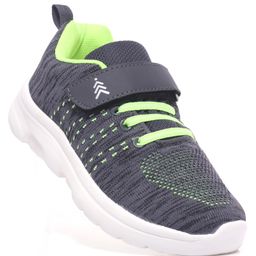 Pine Kids Textured Velcro Closure Sneakers - Dark Grey-image-2