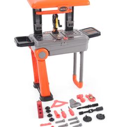 ToyMark Little Play Tool Set with Trolley - Orange & Grey-12