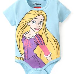 Babyhug Disney Interlock Knit Half Sleeves Disney Princess Graphics Oneise - Blue-image-62