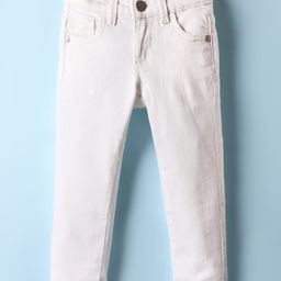 UCB Denim Full Length Solid Coloured Jeans - White-image-52