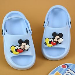 Yellow Bee Mickey Mouse Featuring Solid Slingback Clogs With Rotating Character Charms - Blue-picture-7