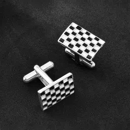 Voylla Signature Checkered Men's Checked Cufflinks-picture-49