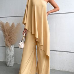Outzidr One Shoulder Top & Trousers Co-Ord Set-image-45