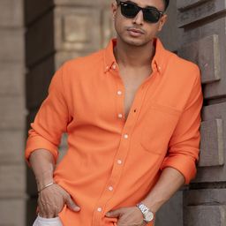 Powerlook Men Regular Fit Button-Down Collar Vertical Striped Casual Shirt-image-7