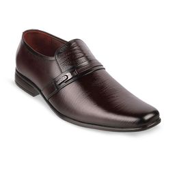 Mochi Men Textured Formal Slip-Ons-image-81