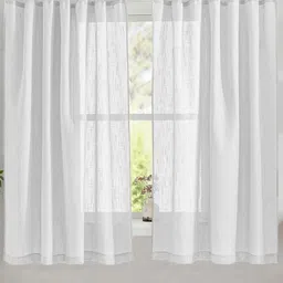 HOMEMONDE White 2 Pieces Cotton Window Curtain-picture-28