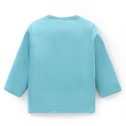 Zero Interlock Knit Full Sleeves Set Of Vests with Text  Print Pack of 3 - Blue Rust & Pista image 3