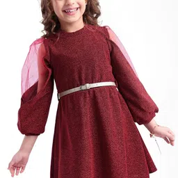 Hola Bonita Girls Embellished A-Line Above Knee Dress-32