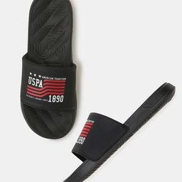 U.S. Polo Assn. Men Striped Sliders-44