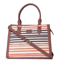 ZOUK Qutub Classic Multicolor Striped Medium Handbag image 1
