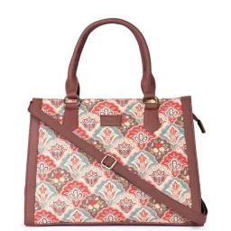 ZOUK Mughal Art Classic Multicolor Printed Medium Handbag image 1