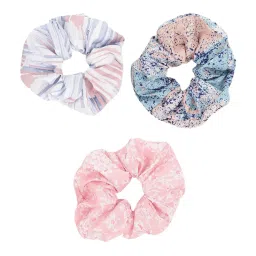 Aditi Wasan Multicolor Printed Scrunchies - Set of 3 image 1