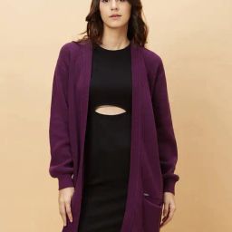 Being Human Purple Self Design Long Shrug-4
