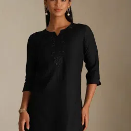 Soch Black Gadwal Embroidered Kurti-image-81