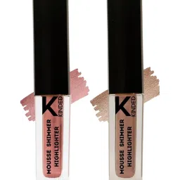 KINDED Mousse Shimmer Highlighter 02 Rusty Bronze & 05 Rose Gold Combo image 1