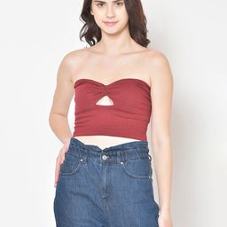 BAESD Strapless Pure Cotton Tube Crop Top-image-37