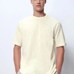 Bewakoof Beige Cotton Relaxed Fit T-Shirt-picture-40