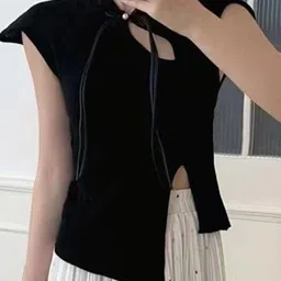 KPOP Women Keyhole Neck Top-20