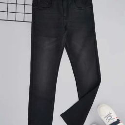 Pantaloons Junior Boys Anthracite Cotton Solid Jeans-image-90