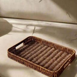 Mason Home Boho Brown Plastic Rattan Large Tray-image-72