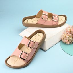 Egoss Women Colourblocked Open Toe Flats with Buckles-picture-6