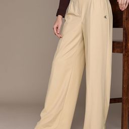 Calvin Klein Jeans Women Loose Fit Easy Wash Wide Leg Trousers-picture-27