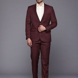 Raymond Creaseless Checked Contemporary Fit 2-Piece Formal Suit-picture-40