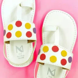 Madras Trunk Kids White Toe Ring Sandals-image-79