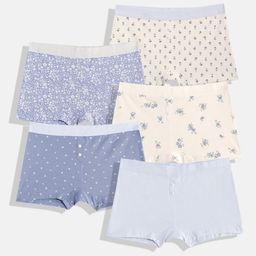 NEXT Girls Pack of 5 Floral Print Boxer Short Briefs - AA7988-image-47