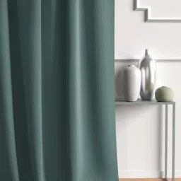 DDecor Green Polyester Door Curtain (7 ft.) - Set of 1-11