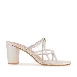 Scentra Women's White Ethnic Sandals-image-25