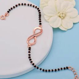 GIVA 92.5 Sterling Silver Eternity Mangalsutra Bracelet for Women-image-11