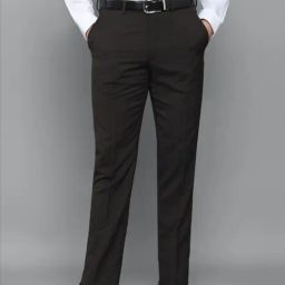 Louis Philippe Brown Slim Fit Trousers-image-0
