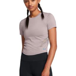 Under Armour Grey Slim Fit Logo Printed Sports T-Shirt-image-93