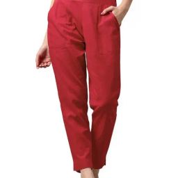 Jaipur Kurti Red Solid Pants-picture-11