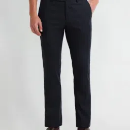 Arrow Blue Slim Fit Trousers-picture-45